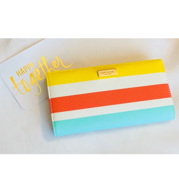 kate spade Handbags - New Kate Spade Eden Street Wallet in Dune Stripe!